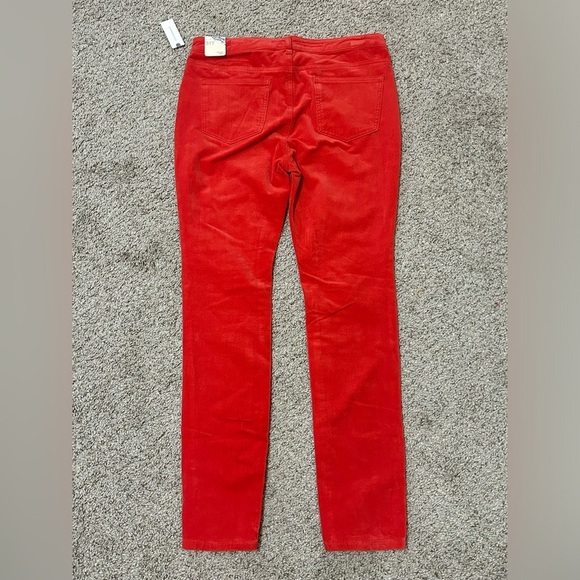 NWT Pilcro High-Rise Skinny Ankle Jeans Red Cotton Elastane Women's Size 31T - Picture 7 of 12